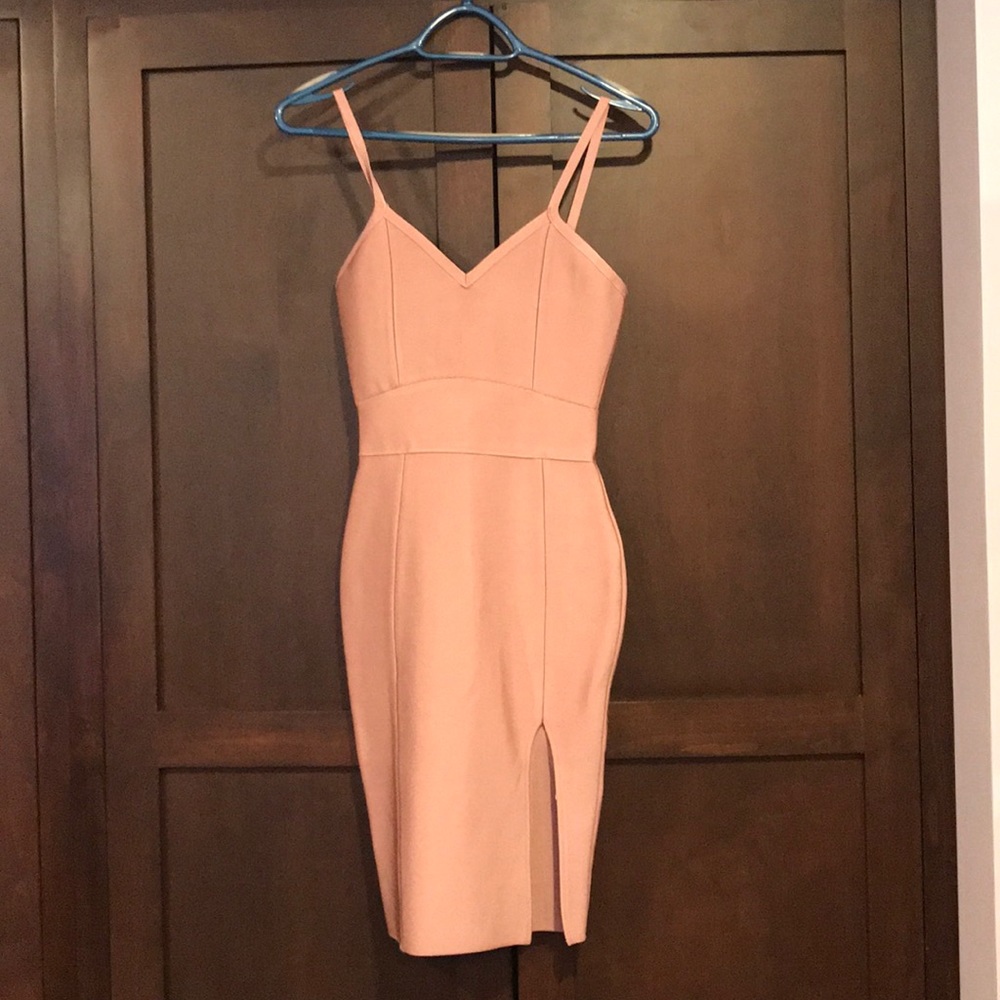 Soft pink bandage dress